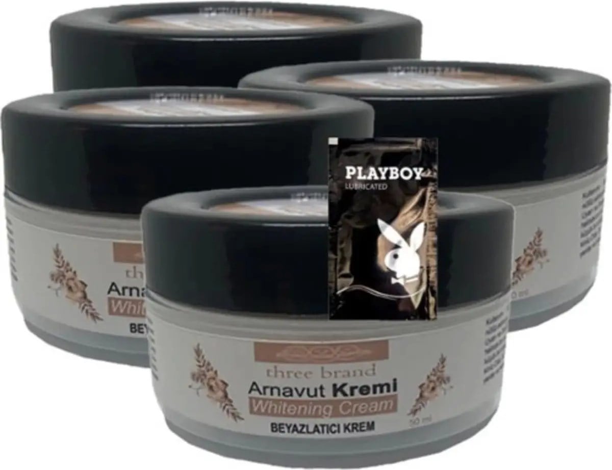 Süper Three Brand 4lü Adet Arnavut Kremi Whitens Cream 50 ml + 1 Adet Jel Hediye