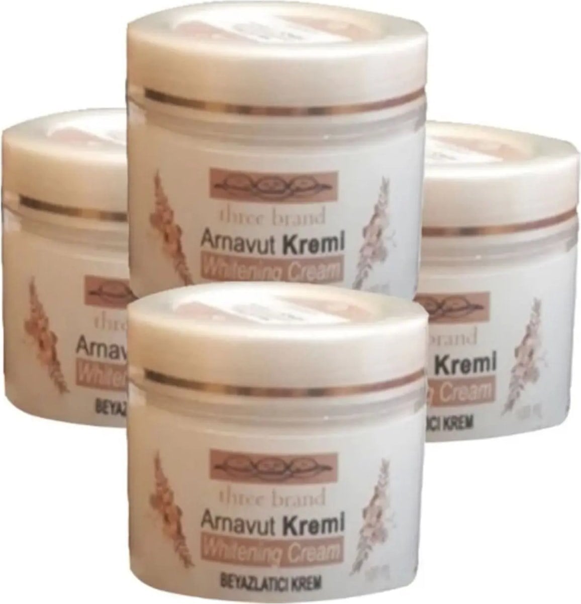 Süper Three Brand 4lü Adet Arnavut Kremi Whitens Cream Tümbölge  Kremi 100 ml