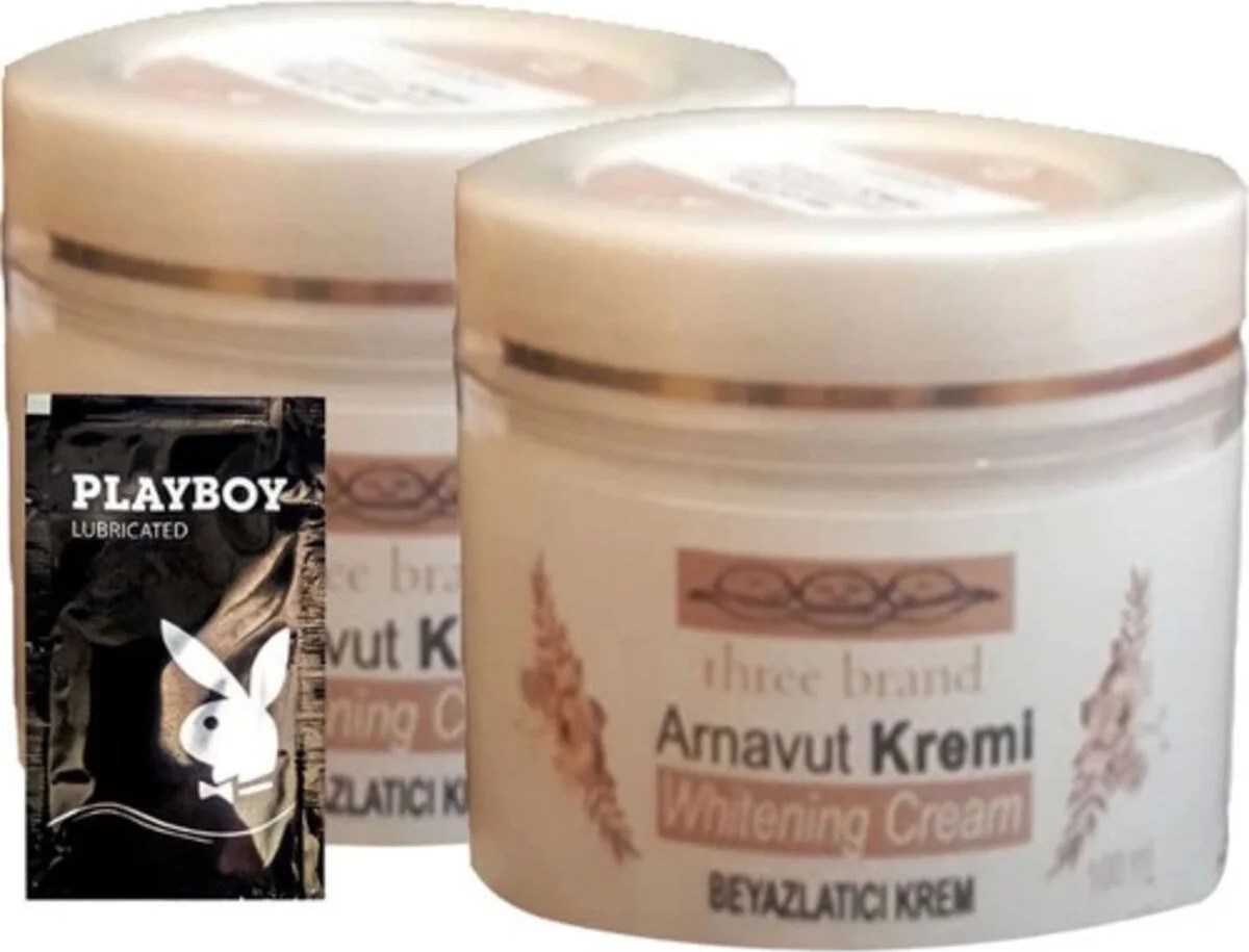 Süper Three Brand Arnavut Kremi 2li Adet Whitens Cream Whitens Kremi 100 ml + 1 Adet Jel Hediye