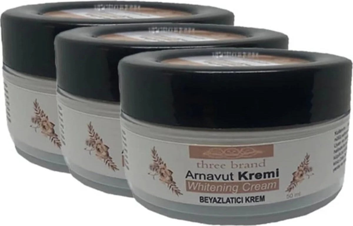 Süper Three Brand Arnavutkremi Whitens Cream 3 Adet Adet Tümbölge  Kremi 50 ml