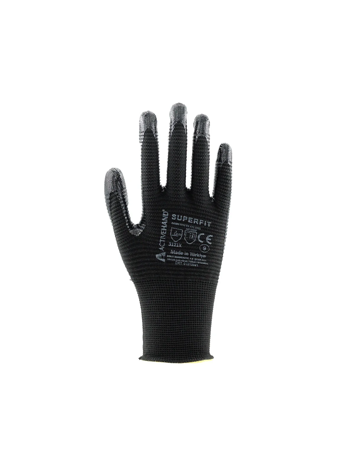 SUPERFİT SY/SY NO:10 Avuç İçi Tırtıklı Nitril Kaplı Polyester Eldiven