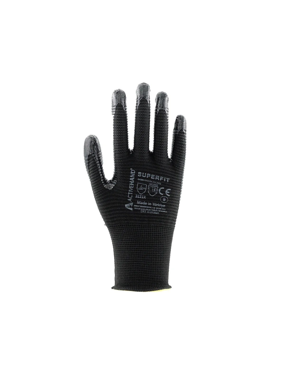 SUPERFİT SY/SY NO:10 Avuç İçi Tırtıklı Nitril Kaplı Polyester Eldiven