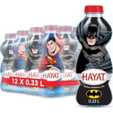 Süperman & Batman Tasarımlı Su 12x330 ml Eğlenceli İçecek