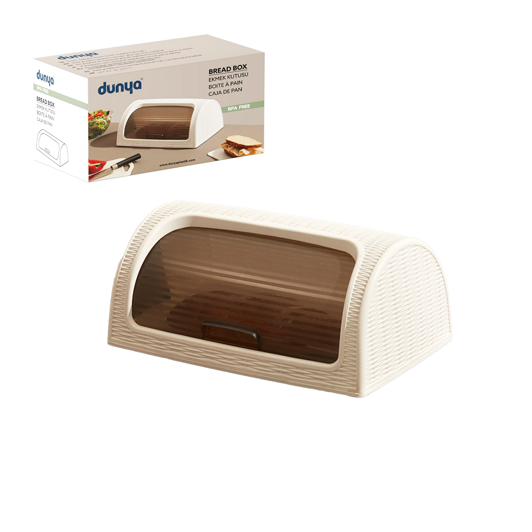 Sürgülü Kapak Ekmek Dolabı 420x274x180 mm Beyaz