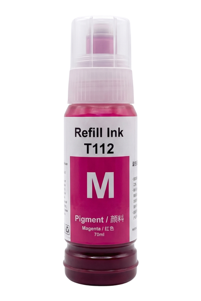 T112M  **Kutusuz**  Kırmızı Şişeli Mürekkep (70 ml )