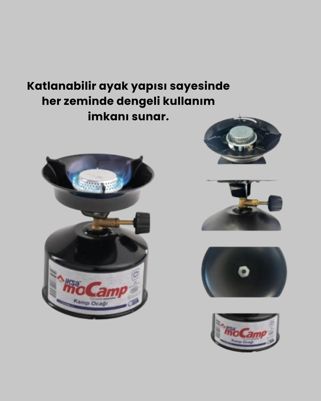 Taşınabilir Metal Gövdeli Kamp Ocağı Seti