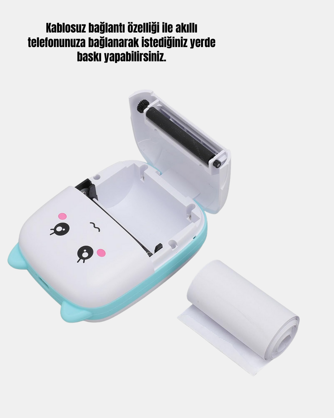 Taşınabilir Mini Termal Yazıcı 200 DPI Bluetooth Bağlantılı