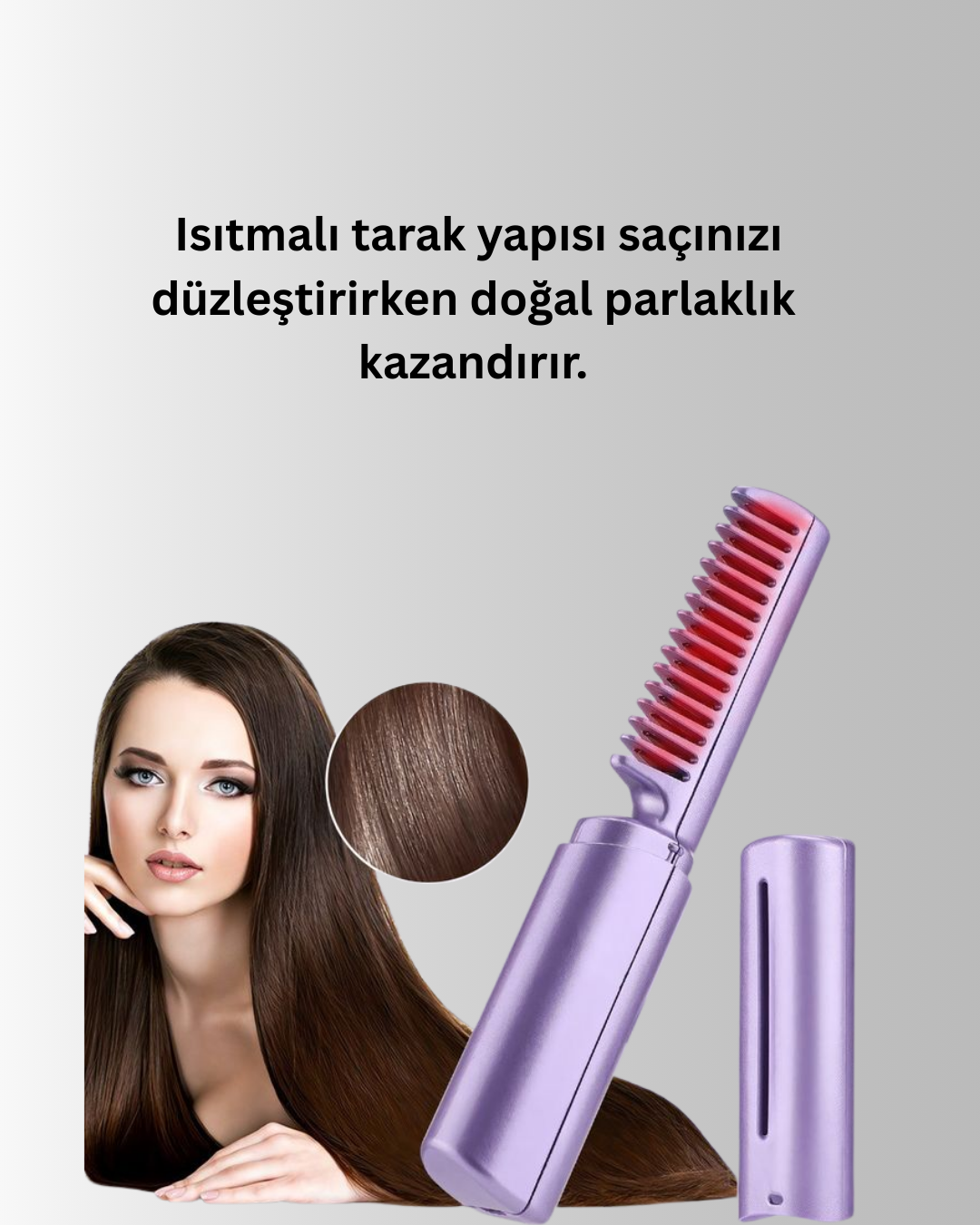 Taşınabilir Saç Düzleştirici Tarak – Ayarlanabilir Isı Kontrollü