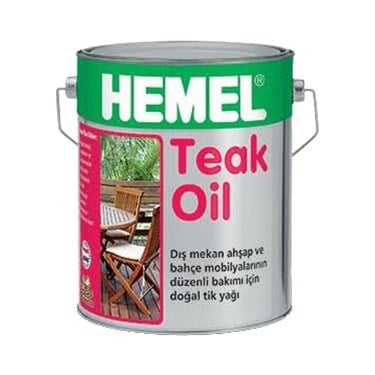 Teak rengi deck yağı, 2,5 litre, ahşap koruma için ideal