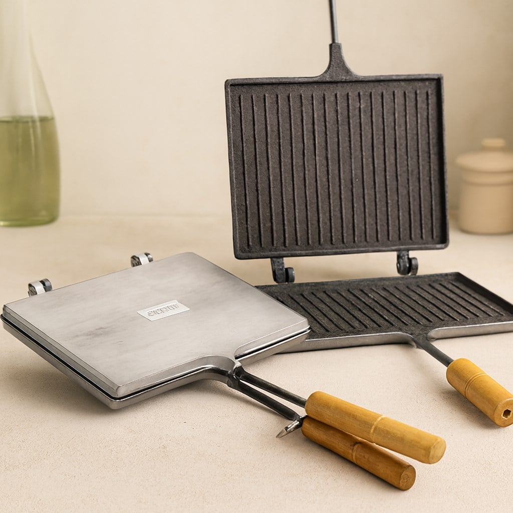 Teflon Kaplamalı El Tost Makinesi