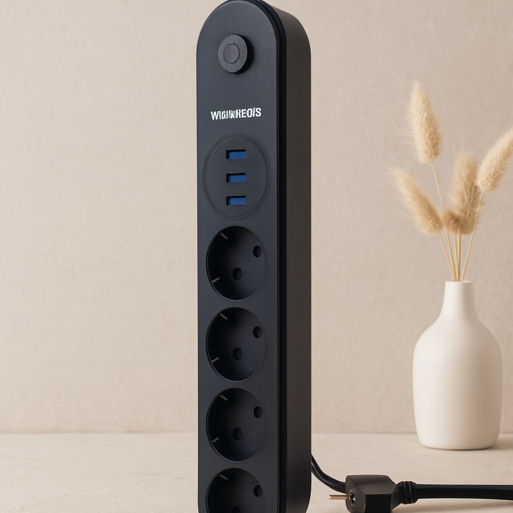 Termal Korumalı Anahtarlı 4lü Uzatma Kablosu 3 USB 2 m