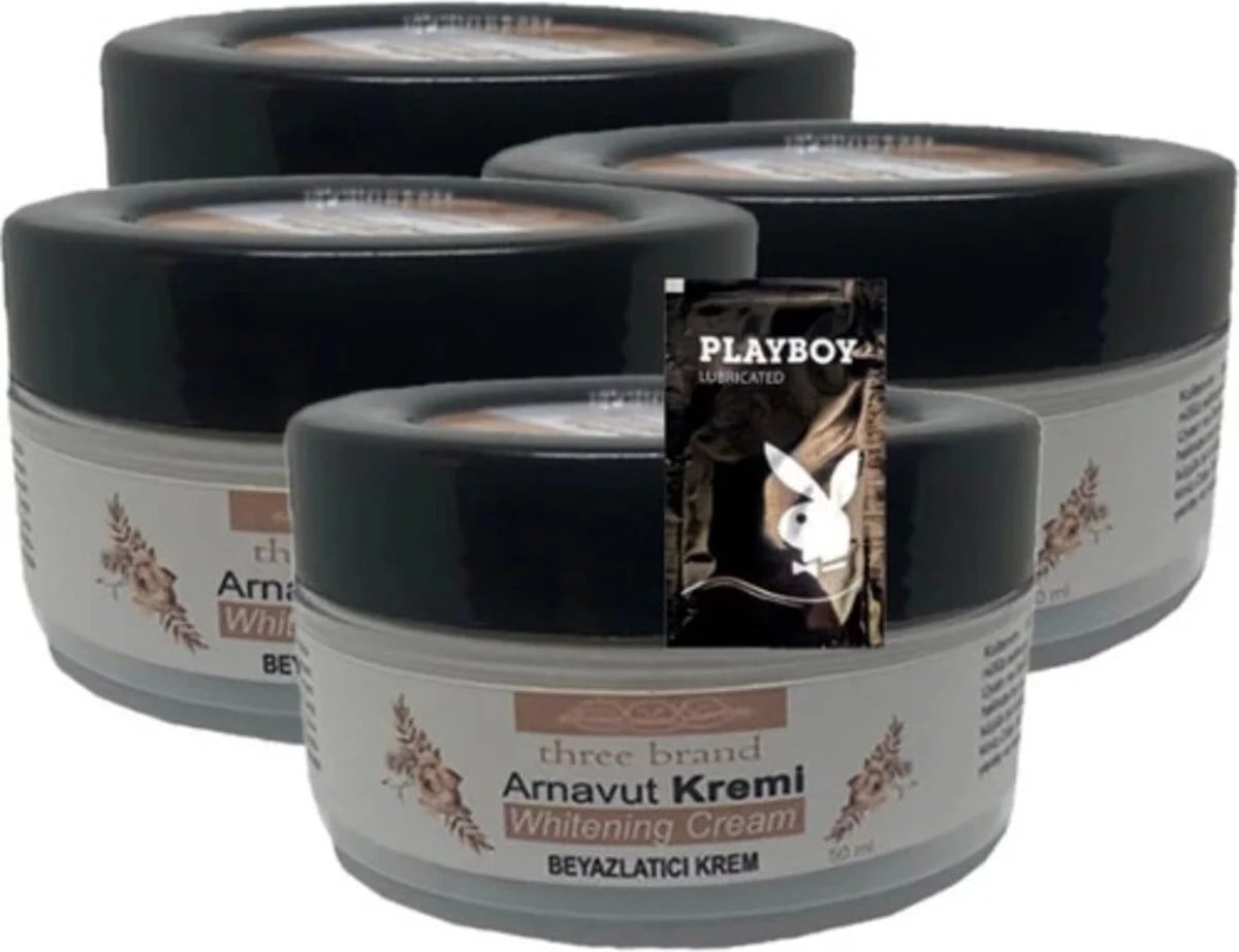 Three Brand 4lü Birden Arnavut Kremi Whitening Cream Bölgesel  Kremi 50 ml + 1 Hediye Jel