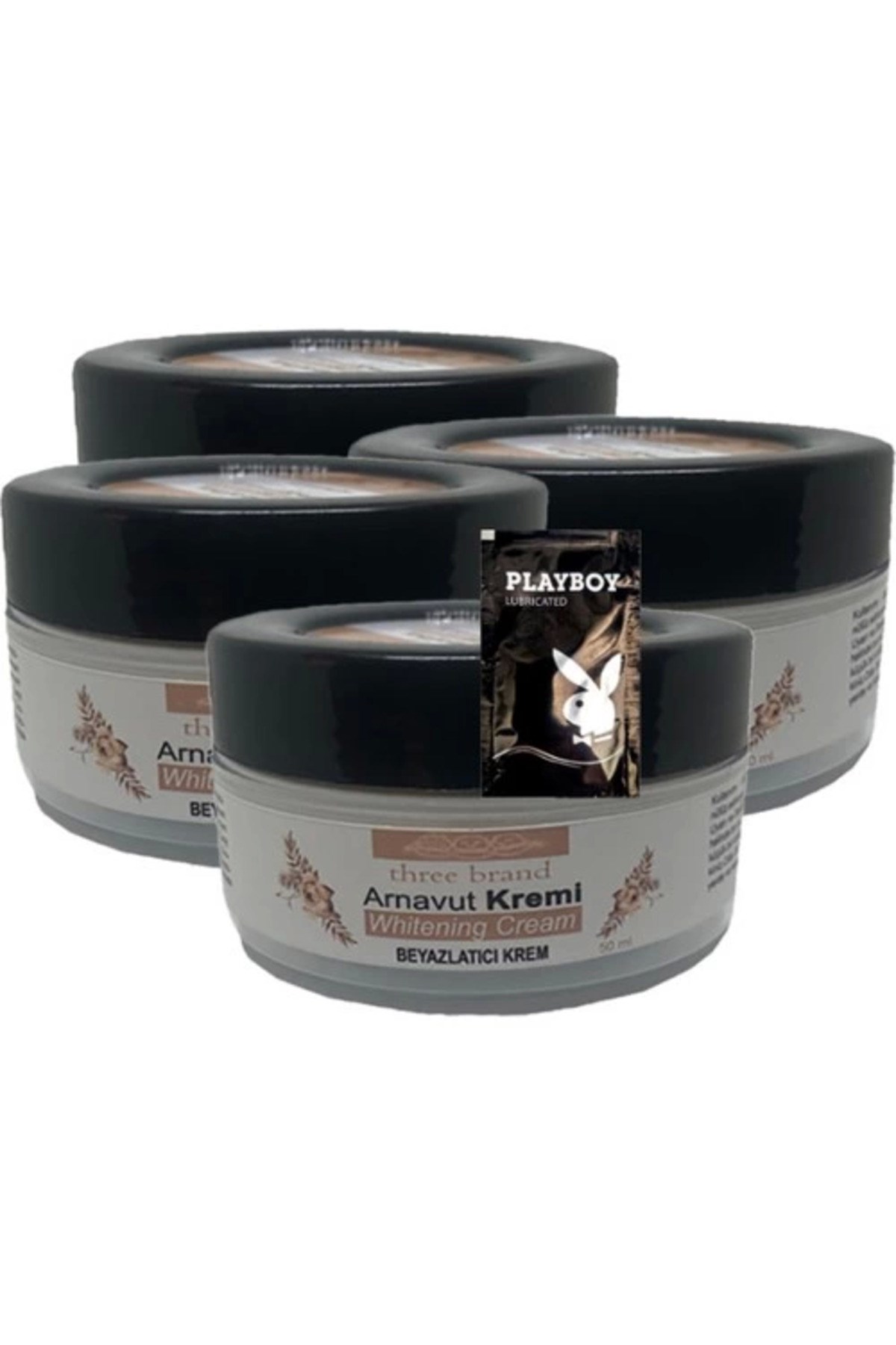Three Brand 4'lü Birden Arnavut Kremi Whitening Cream Bölgesel Aklık Kremi 50 ml + 1 Hediye Jel