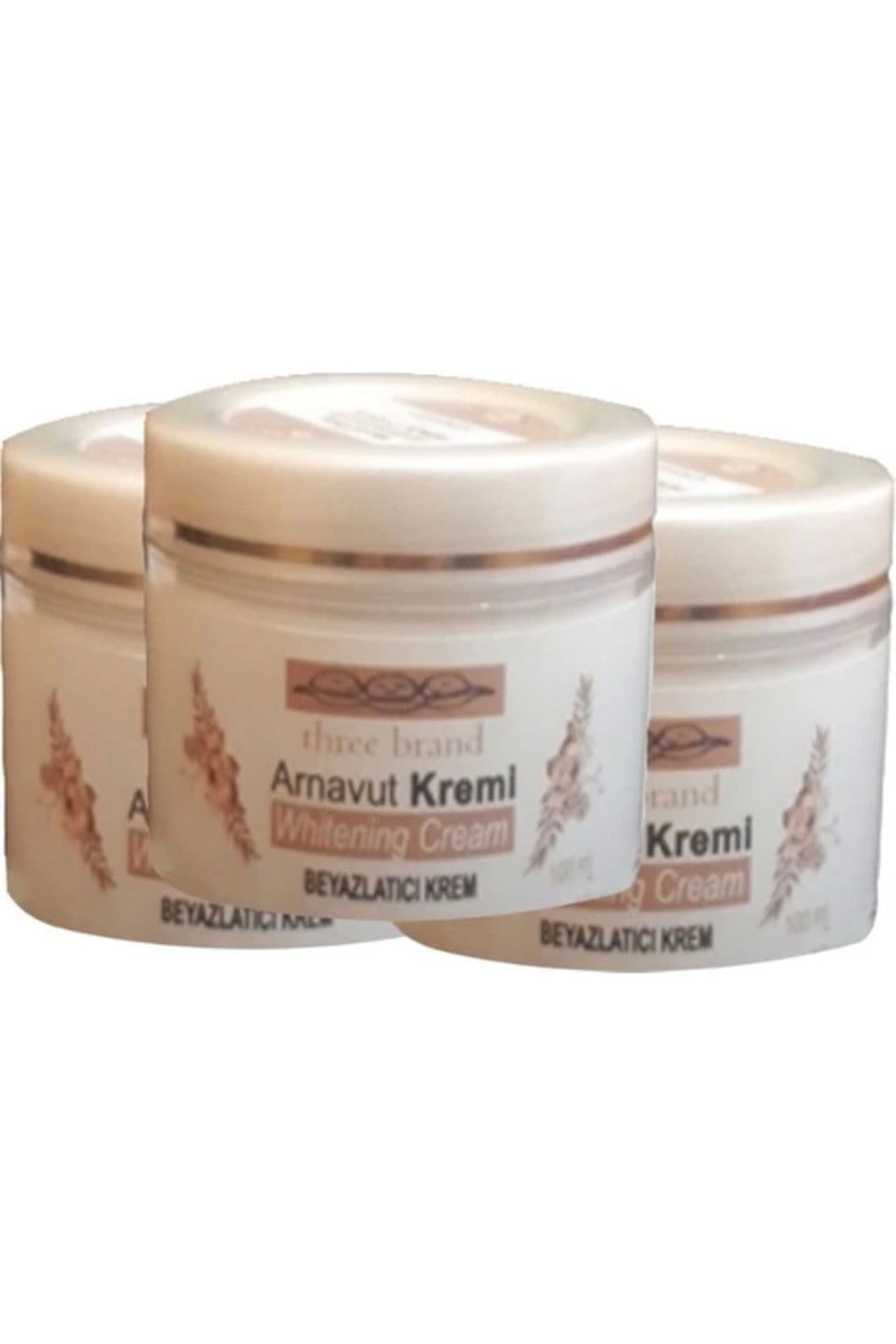 Three Brand Arnavut Kremi 3lü Adet Whitens Cream Tüm Bölge Aklık Kremi 100 ml