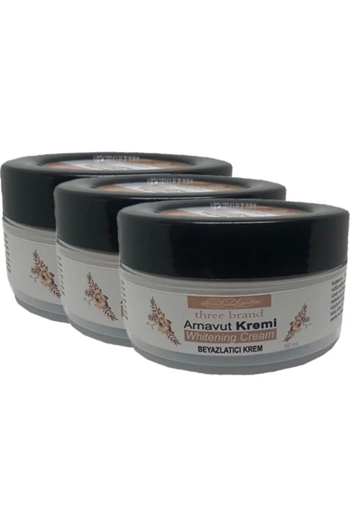 Three Brand Arnavut Kremi Whitens Cream 3lü Adet Tüm Bölge Aklık Kremi 50 ml