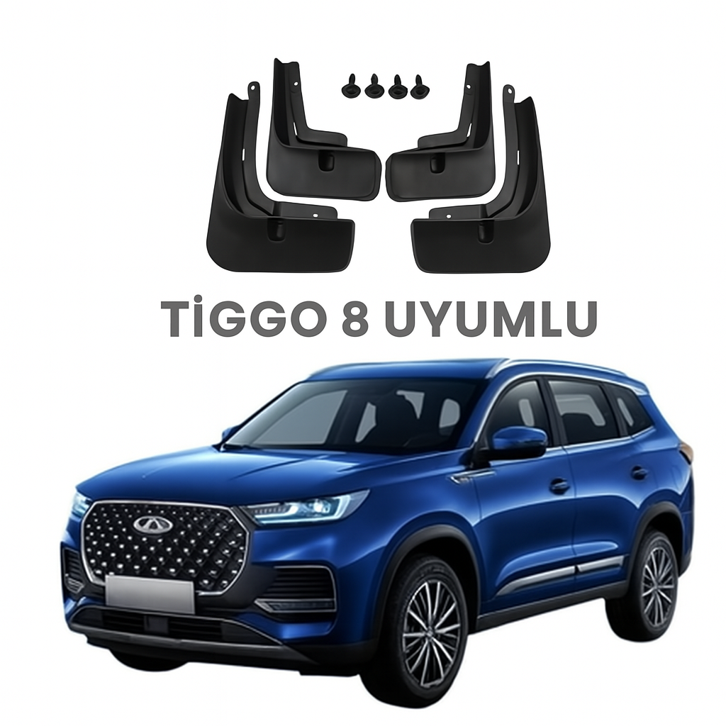 Tiggo 8 Pro Paçalık Tozluk Çamurluk Siyah 4lü