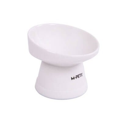 Tiltd Seramik Kedi ve Köpek Mama ve Su Kabı Beyaz 150 Ml