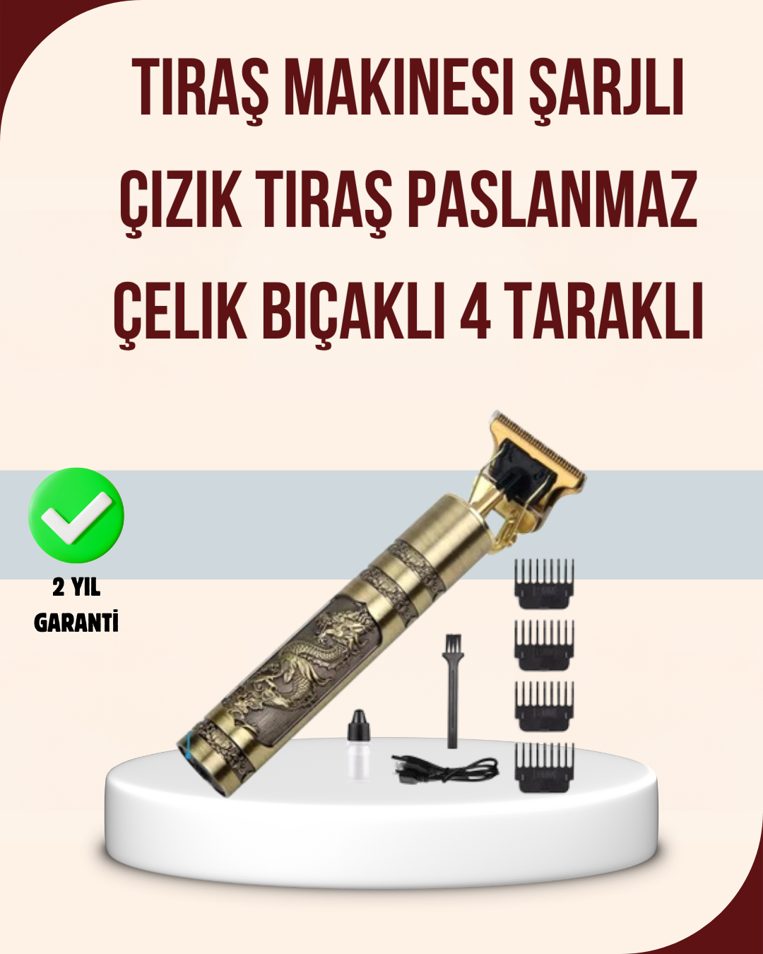 Titreşim Motorlu Erkek Saç ve Sakal Düzeltici