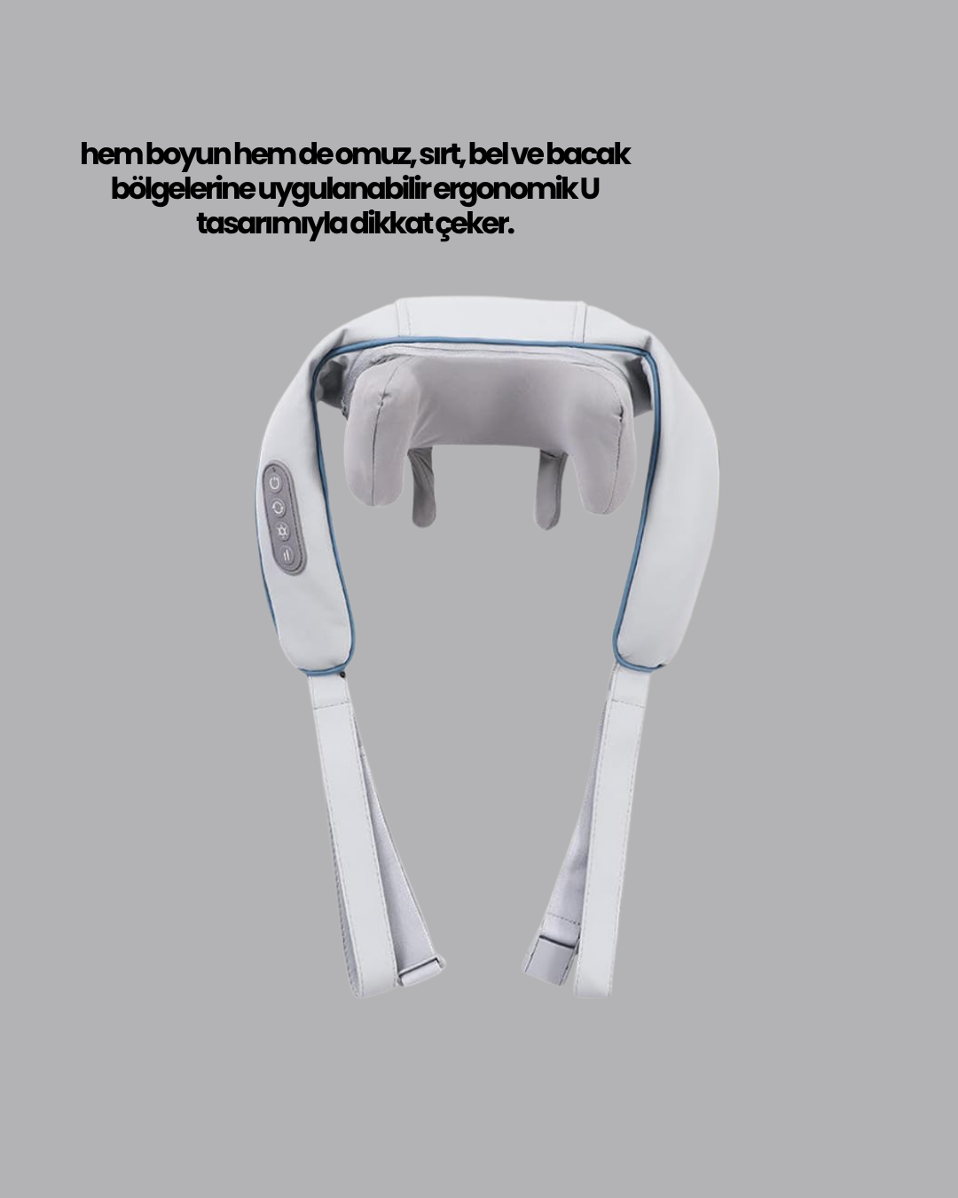 Titreşimli Boyun Masaj Cihazı Isı Terapili Şarjlı VNB-01 Ergonomik U Tasarım