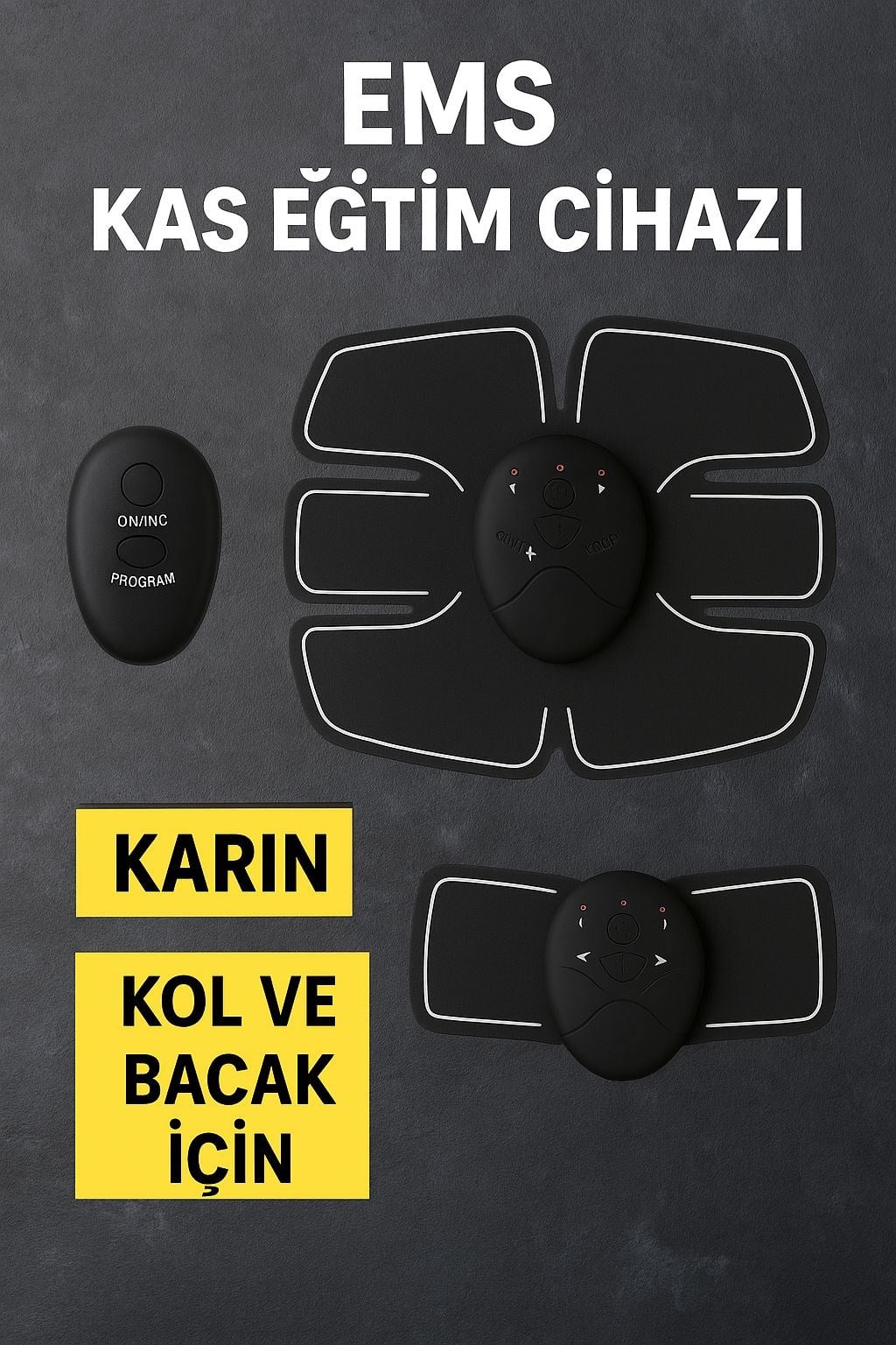 Titreşimli EMS Spor Aleti Karın Kol ve Bacak Kas Yapma Cihazı 2025 Model