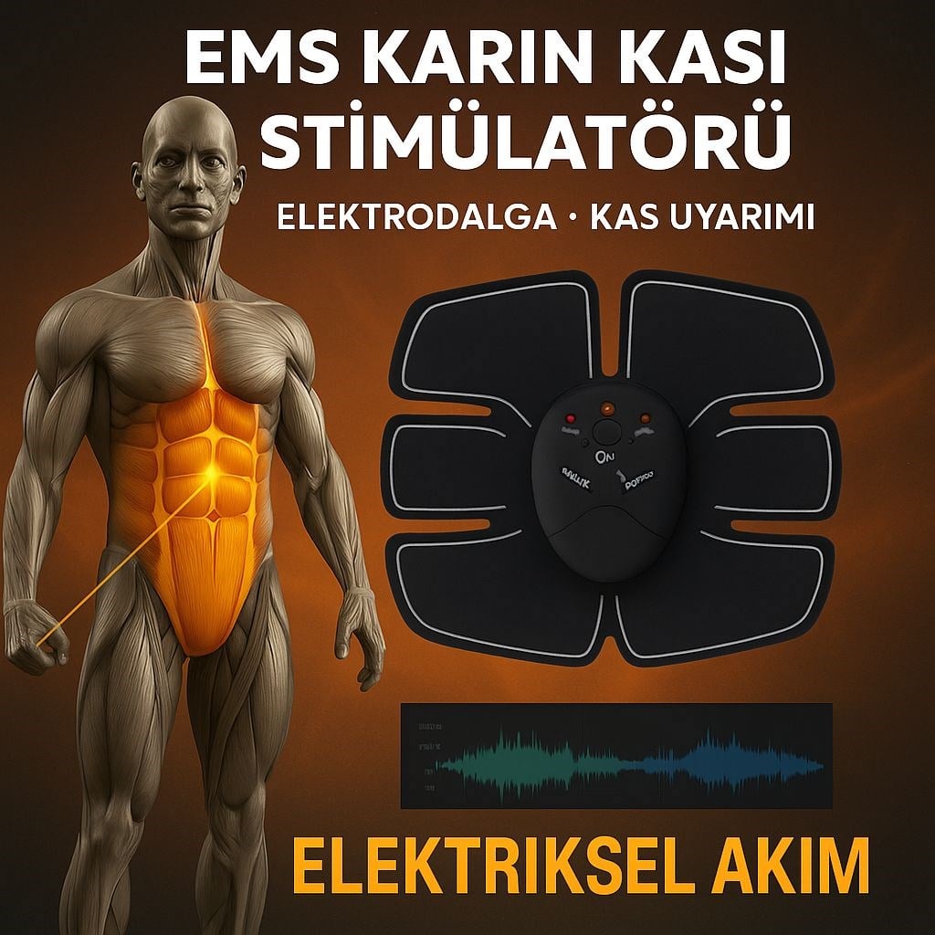 Titreşimli EMS Spor Aleti Karın Kol ve Bacak Kas Yapma Cihazı 2025 Model