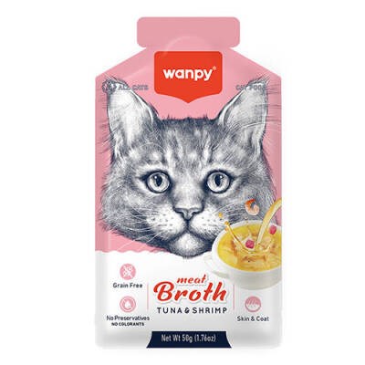 Ton Balıklı ve Karidesli Tahılsız Kedi Çorbası 50 Gr