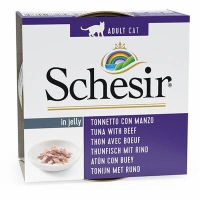 Ton Balıklı ve Sığır Etli Jelly Yetişkin Kedi Konservesi 85 Gr