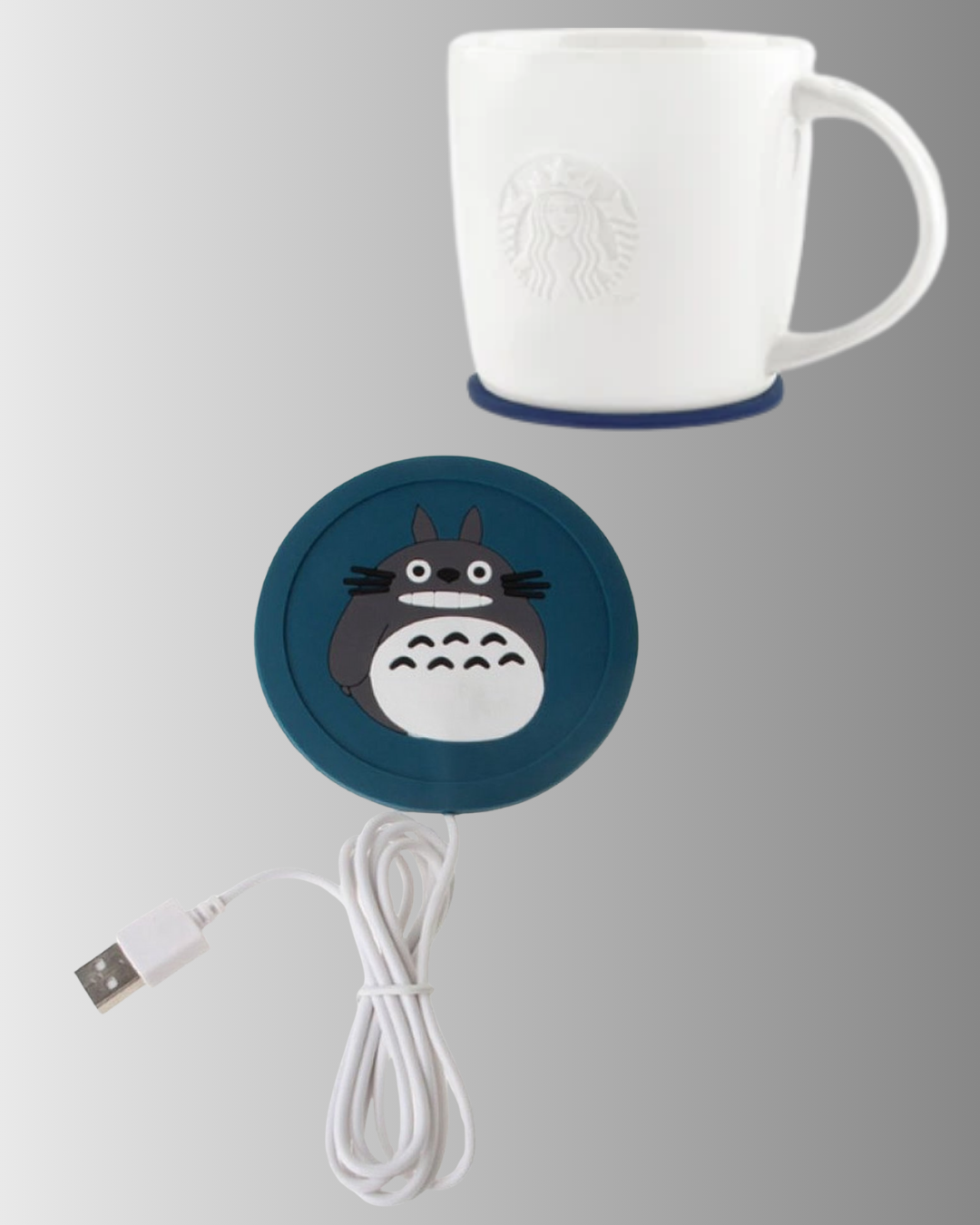 Totoro Figürlü USB Bardak Isıtıcı Sıcak Tutucu Mat 60 Derece Maksimum
