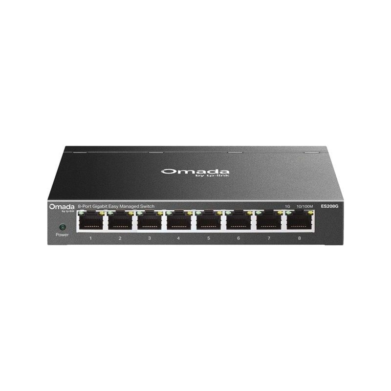 TP-LINK OMADA ES208G 8 PORT GIGABIT YONETİLEBİLİR METAL KASA SWITCH