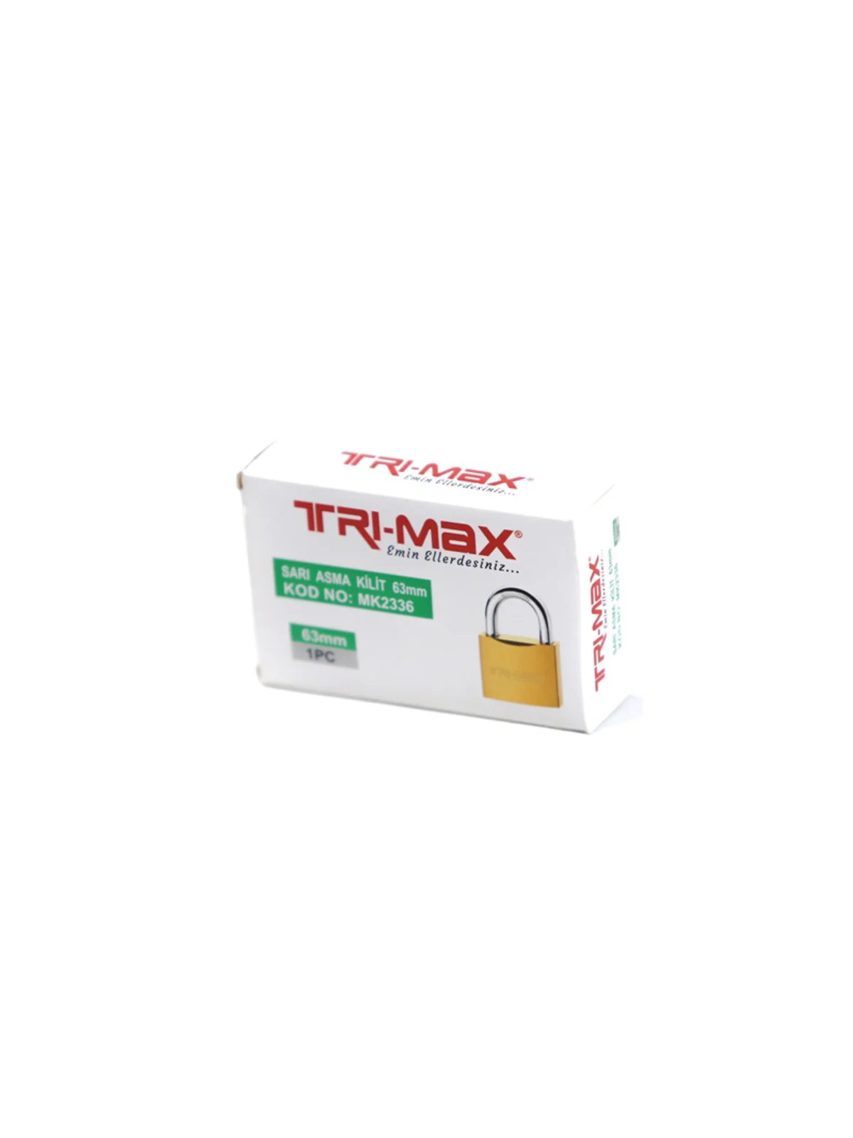 Tri-max Sarı Asma Kilit 32 mm