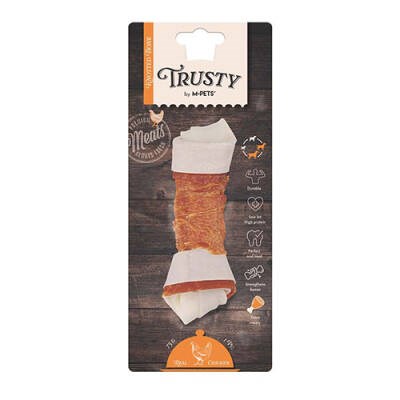 Trusty Extra Tavuklu Düğümlü Kemik Köpek Ödülü 75 Gr 15,3 Cm