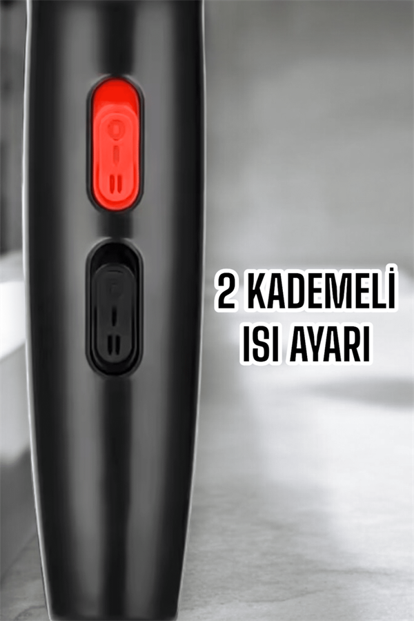 Tüm Saç Tiplerine Uygun, İki Kademeli Hız Ayarlı Fön Makinesi