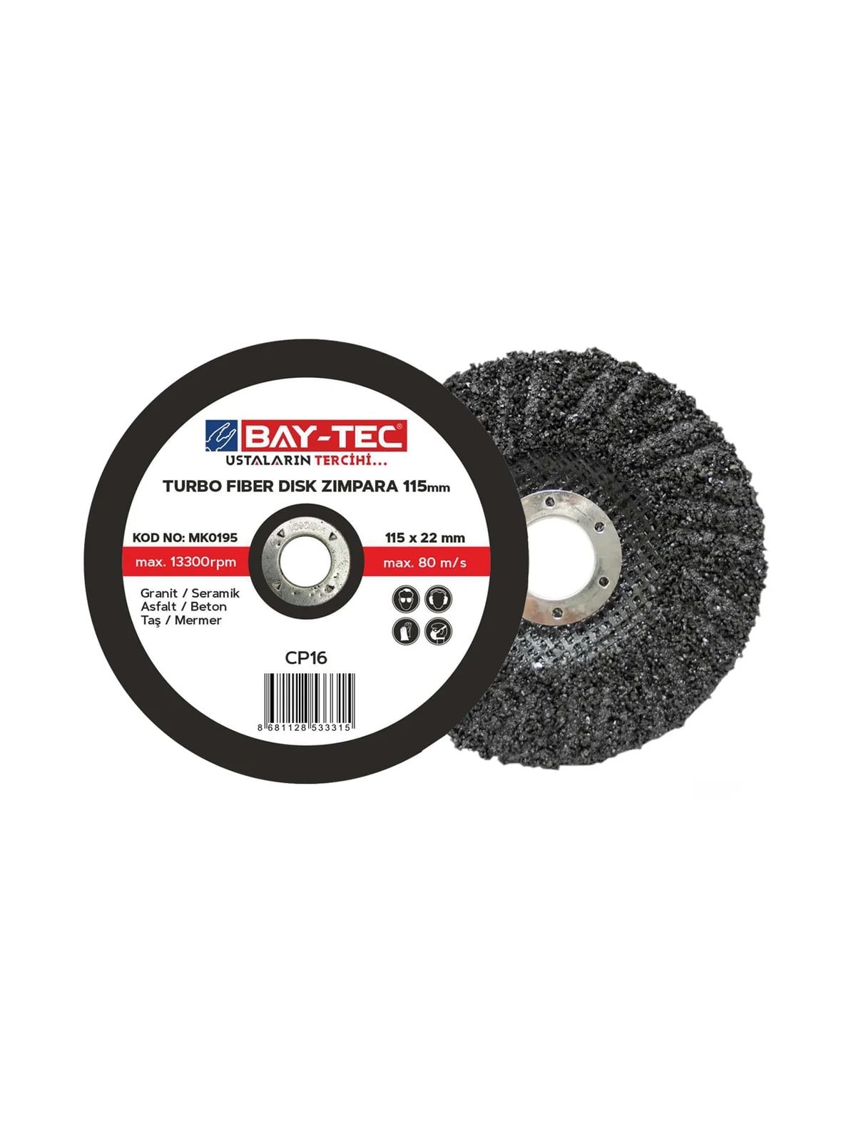 Turbo Fiber Disk Zımpara 115 mm MK0195