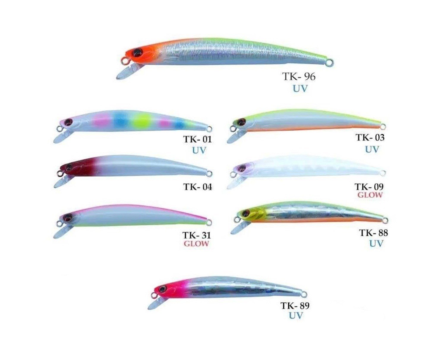 TURKO 90mm 5,4gr Kurşun Arkası Rapala Maket Balık - RENK KODLARI - TK-04