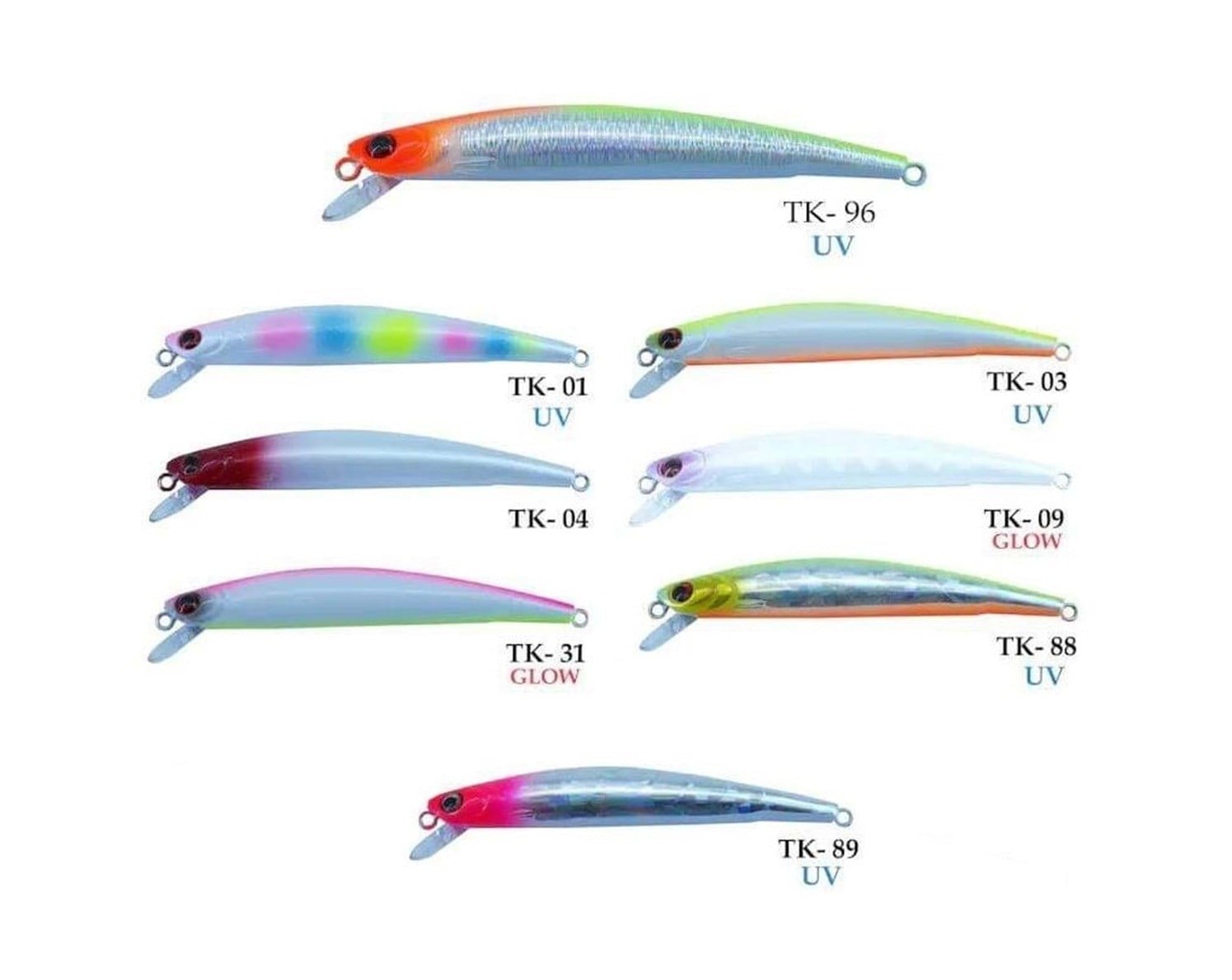 TURKO 90mm 5,4gr Kurşun Arkası Rapala Maket Balık - RENK KODLARI - TK-09