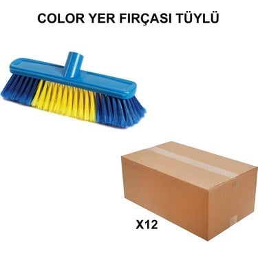 Tüylü yer fırçası, 12 adet, kaliteli malzeme