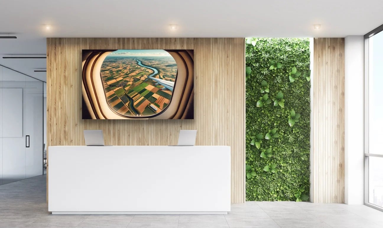Uçak Penceresi Manzara Kanvas Tablo 100x160cm