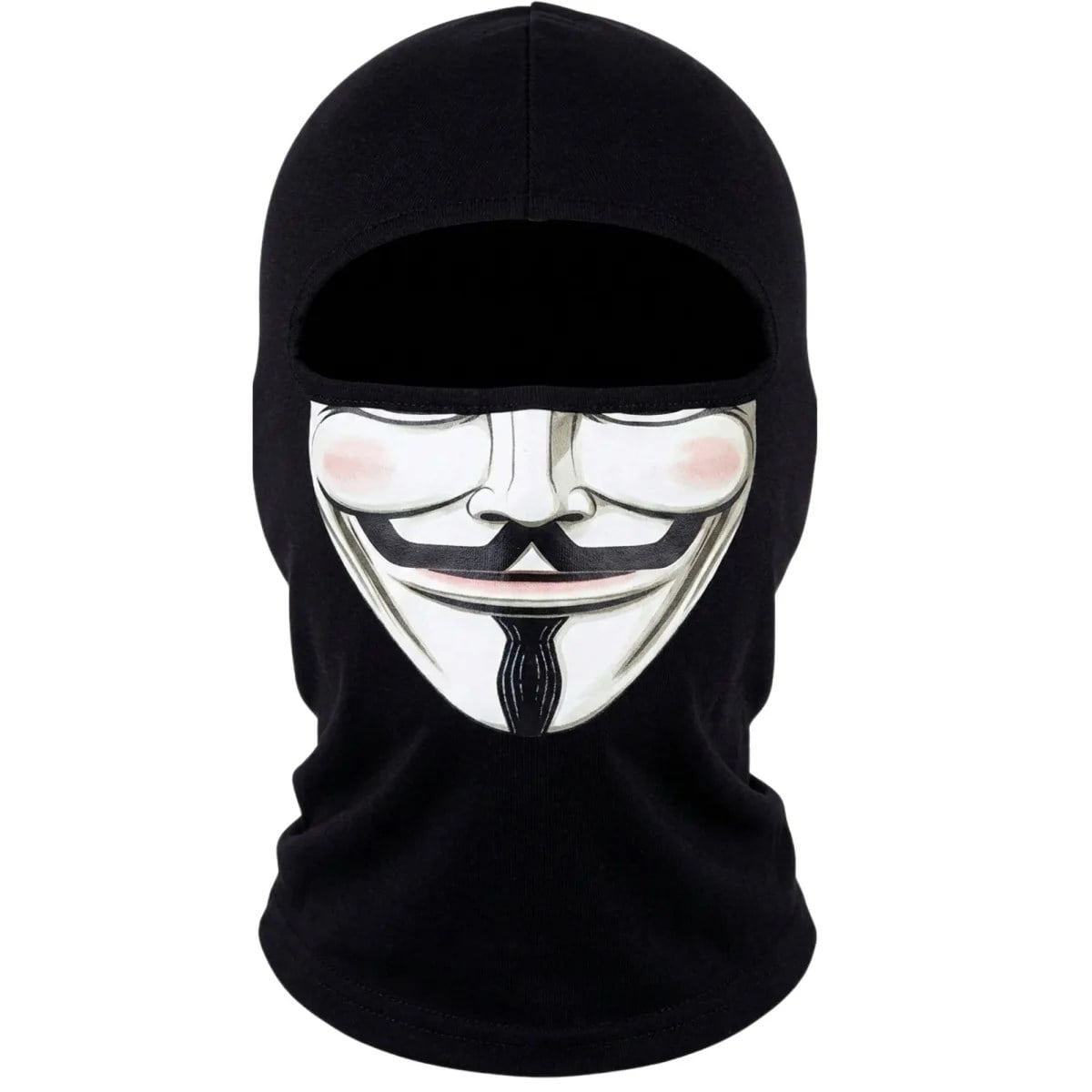 Unisex Anonymous Baskılı Balaklava 1 Adet Tek Beden Viskoz Kask İçi Motosiklet Maskesi
