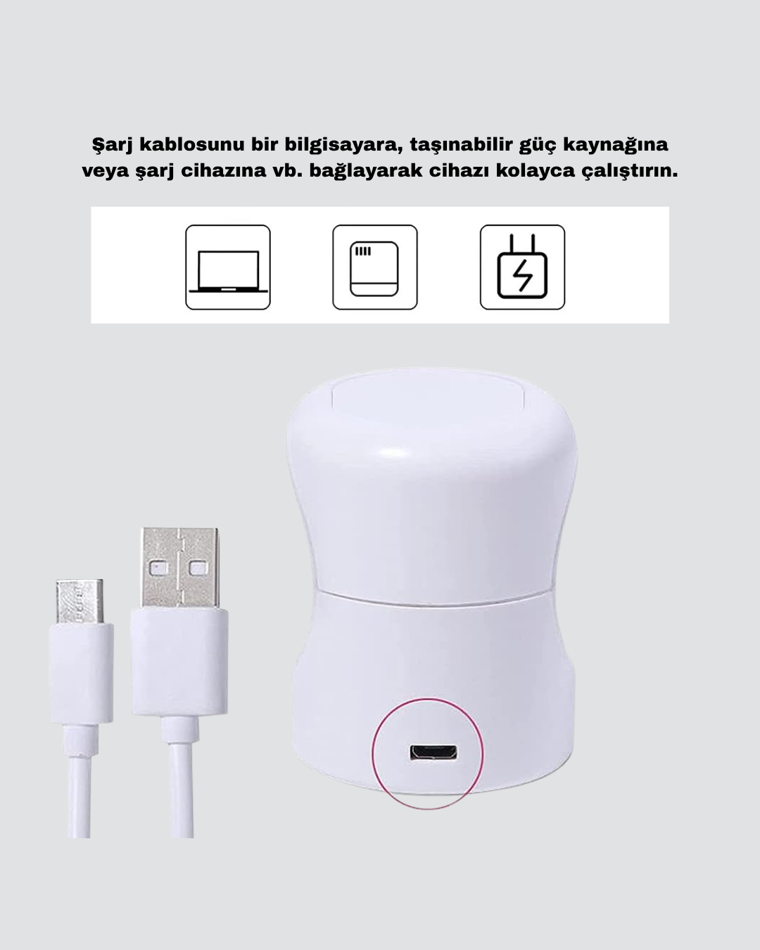 USB Bağlantılı Tırnak Kurutucu – Bilgisayar ve Powerbank ile Uyumlu