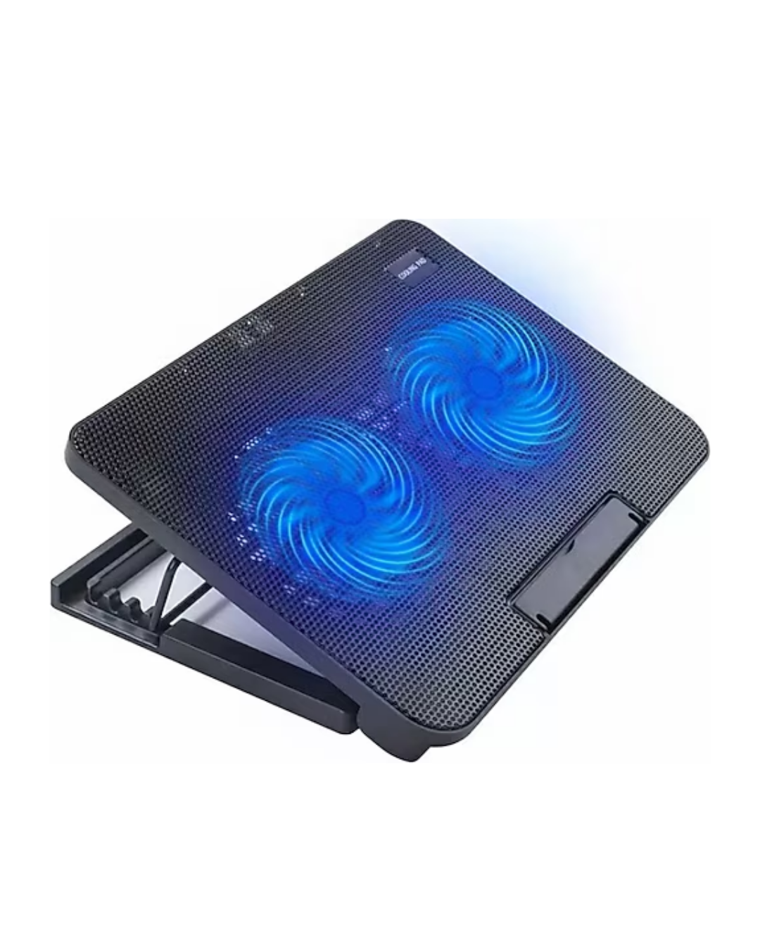 USB Girişli Laptop Soğutma Standı Çift Fan Mavi Işıklı Notebook Soğutucu