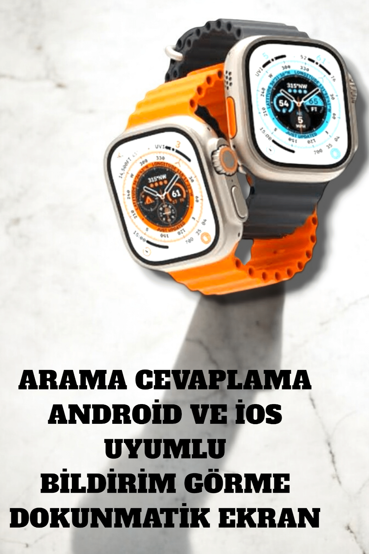 Uyku ve Nabız Takipli, Wireless Şarjlı Akıllı Saat Android ve iOS Uyumlu