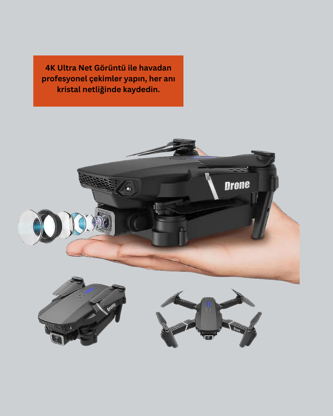 Uzaktan Kumandalı Katlanabilir Drone Yörünge Uçuşu ve Eve Dönüş Özellikli