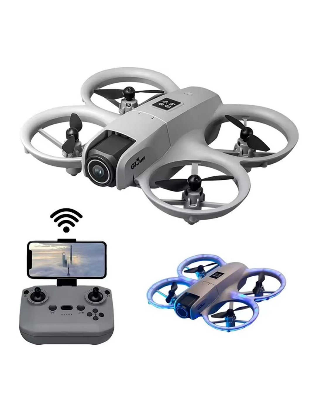 Uzaktan Kumandalı Mini Drone HD Kamera Işıklı Tasarım