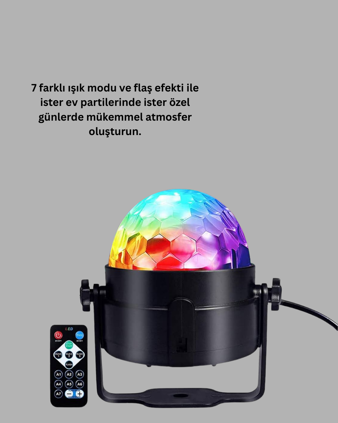 Uzaktan Kumandalı RGB Disko Projektör Işığı