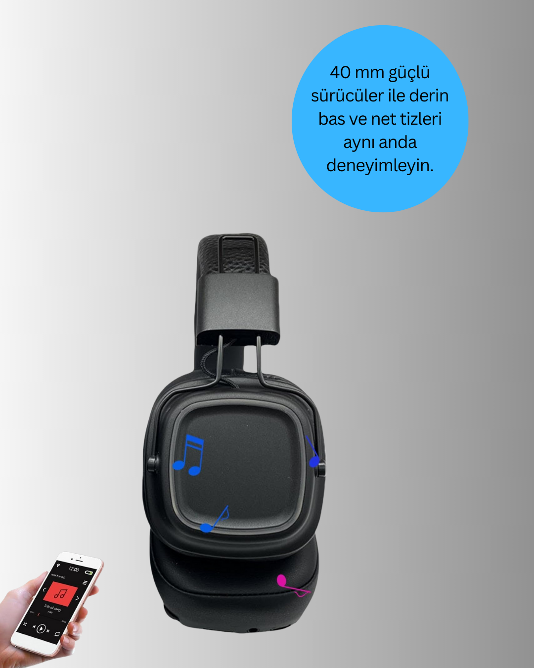 Uzun Süreli Rahat Kullanım İçin Kablosuz Bluetooth Kulaklık Yeni Nesil