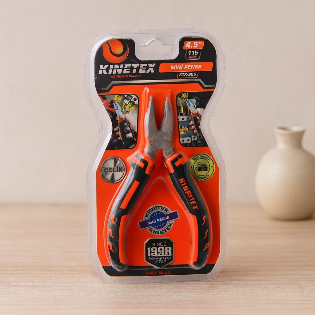 Vakumlu Mini Çelik Pense 115 mm (Yaylı)