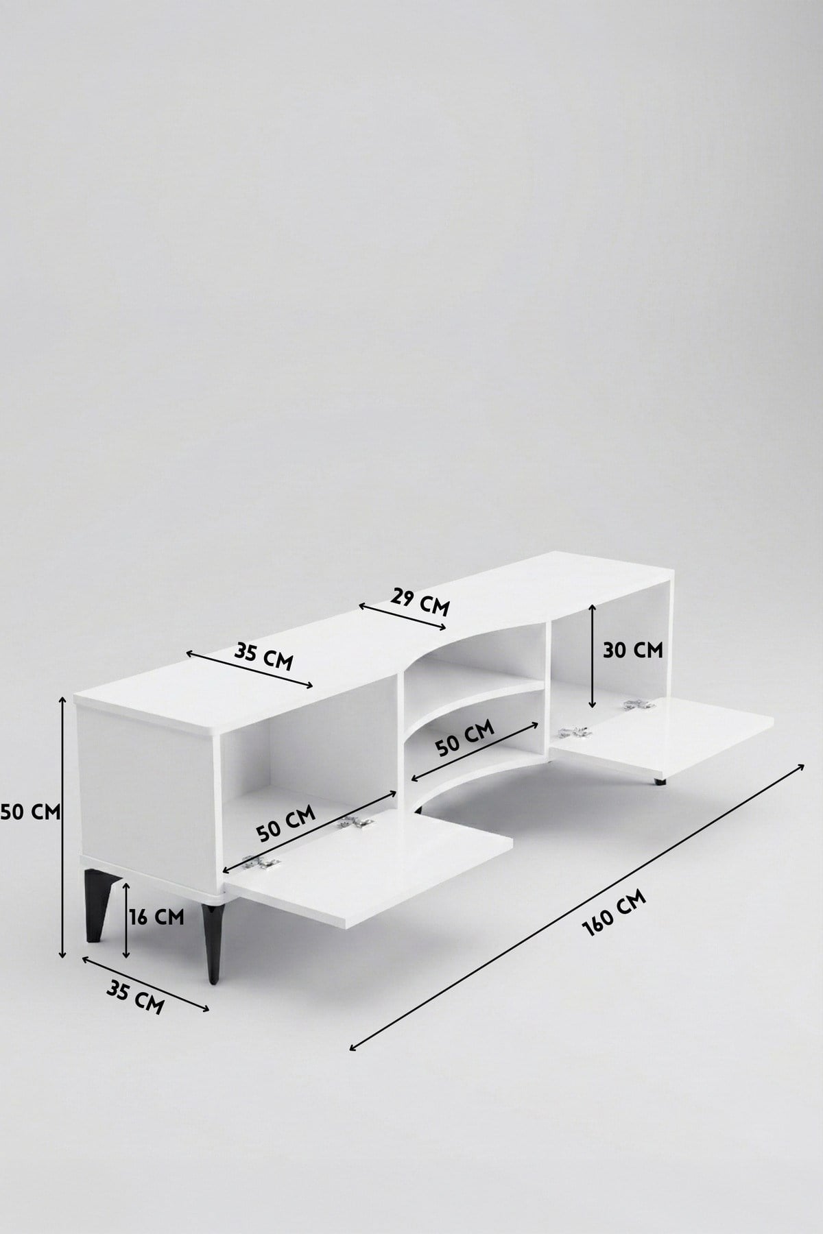 Vera TV Sehpası Suntalam Beyaz 160x35 cm
