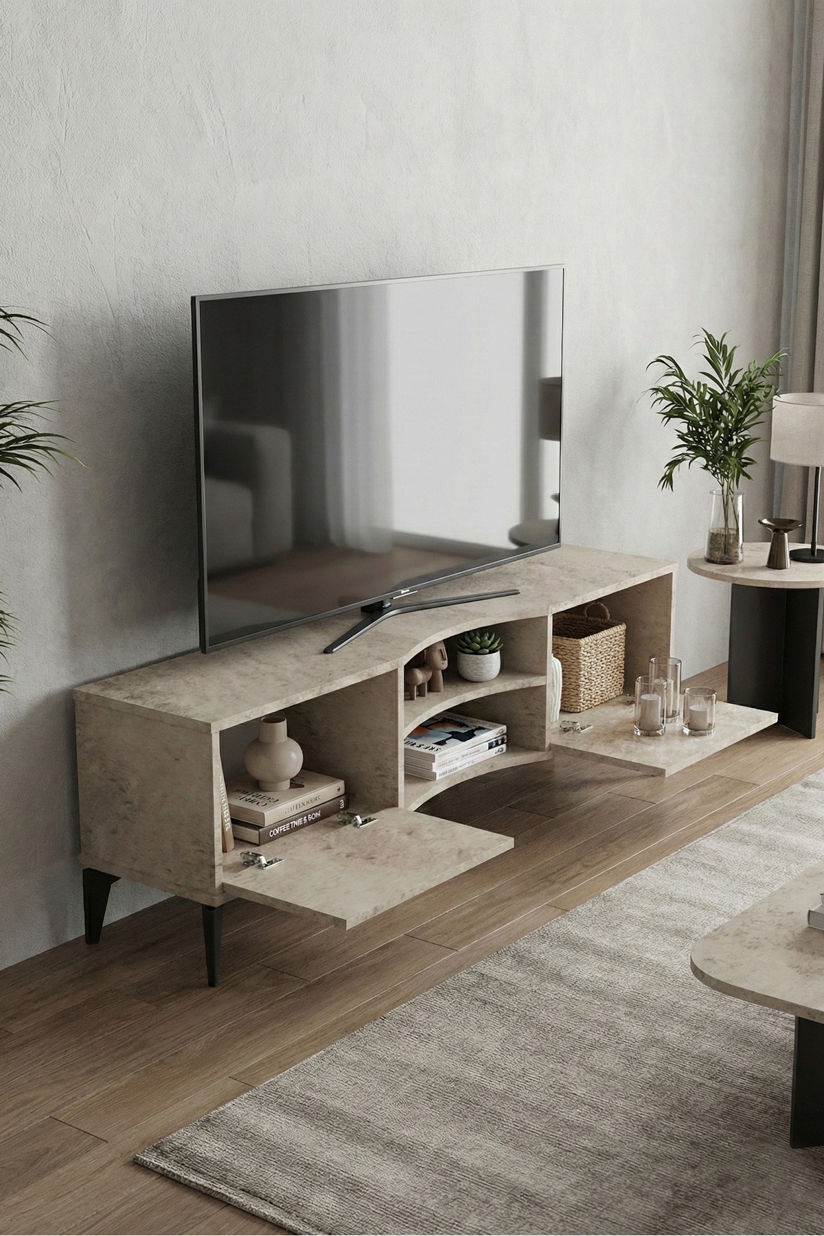 Vera TV Sehpası Suntalam Ekru 160x35