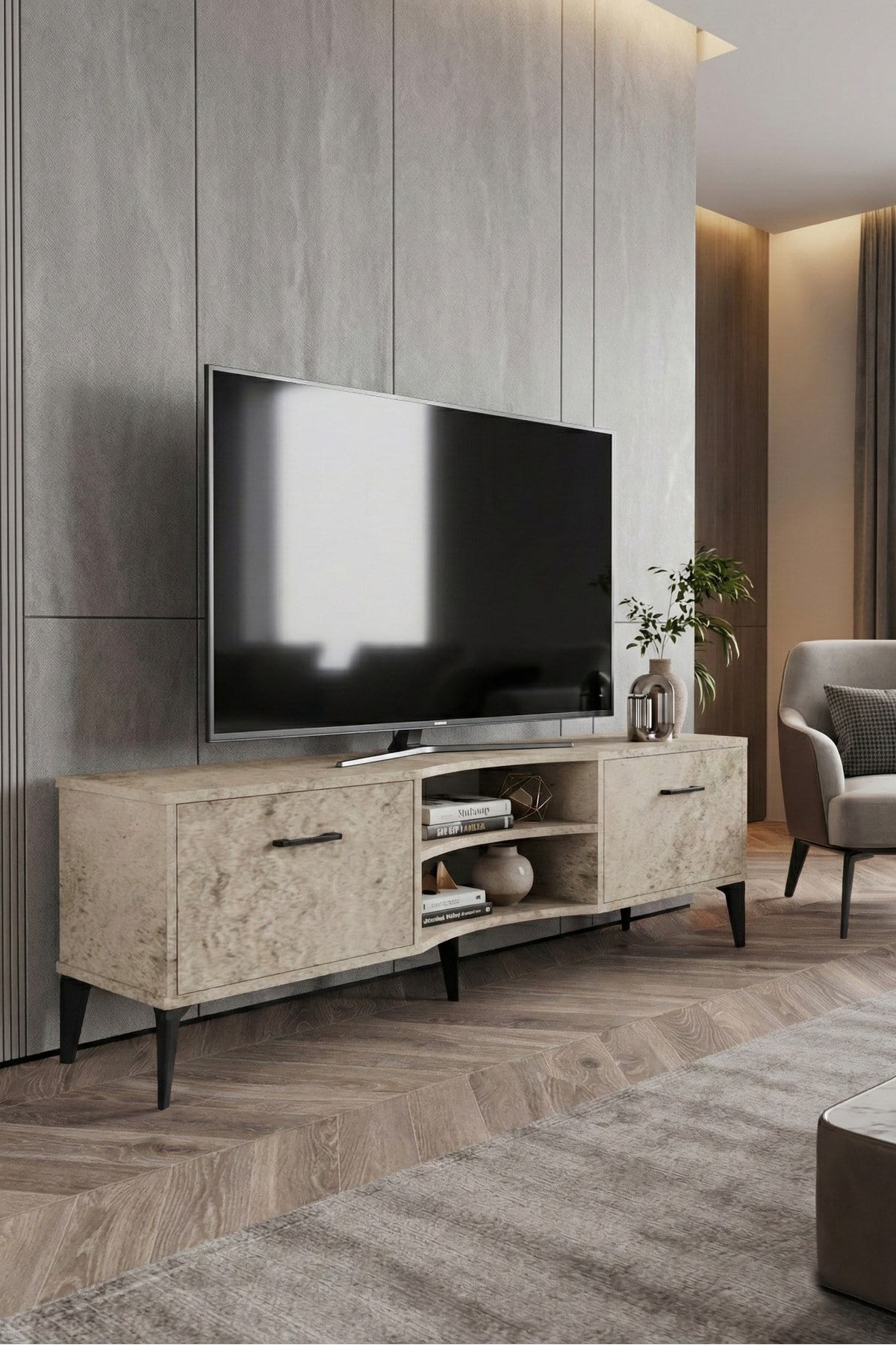 Vera TV Sehpası Suntalam Ekru 160x35