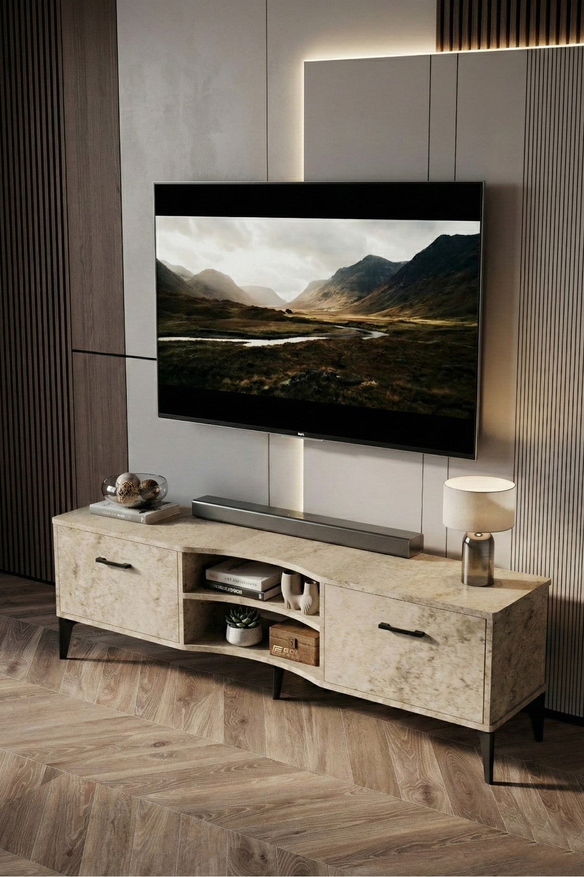 Vera TV Sehpası Suntalam Ekru 160x35